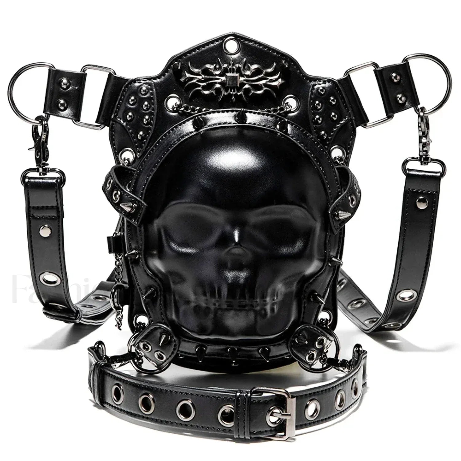 Steampunk Vintage Fanny Rivet Retro Rock Gothic Waist Thigh Leg BLACK