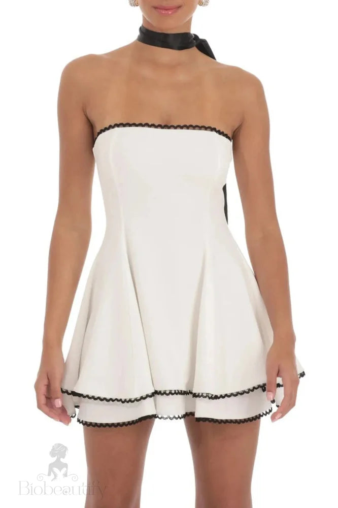 Strapless A-Line Mini Dress