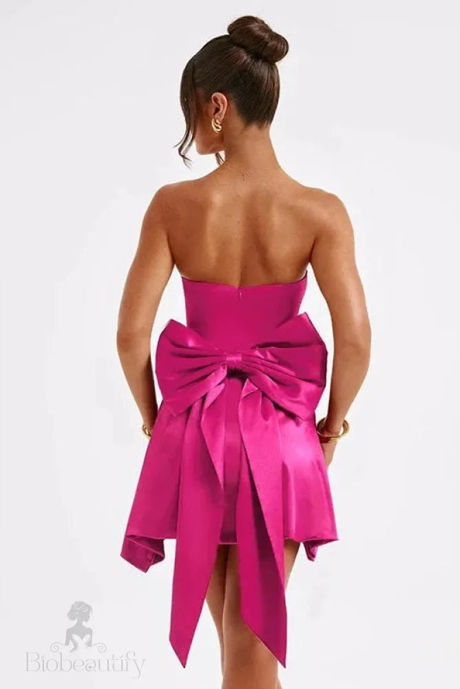 Strapless Backless Sleeveless Bodycon Mini Dress