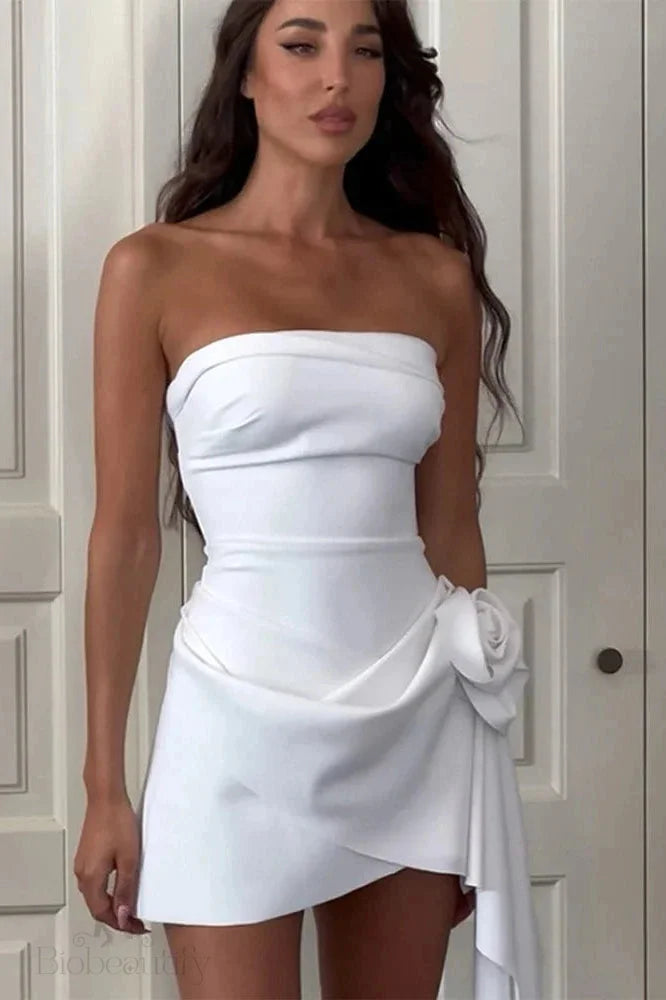 Strapless Sleeveless Bodycon Mini Dress