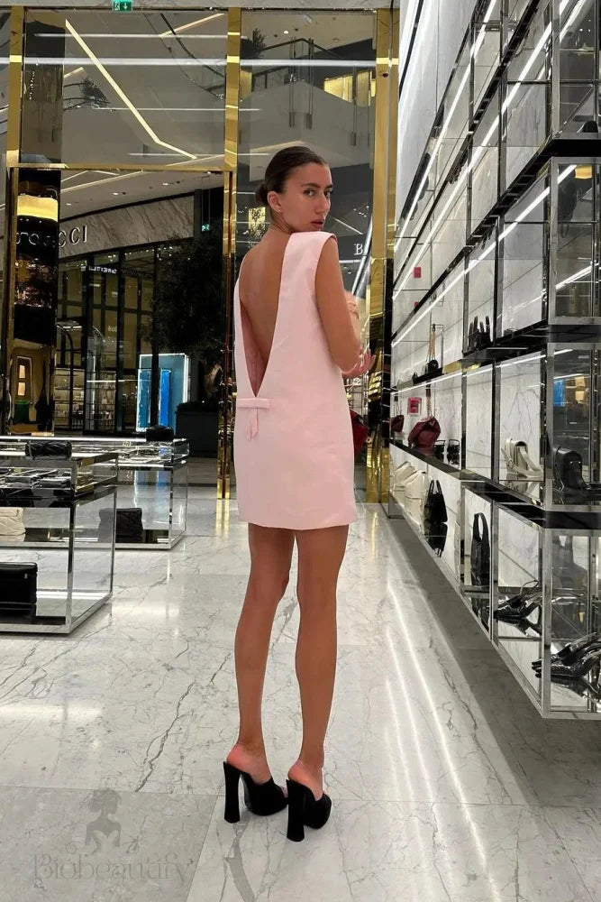 Strappy Sleeveless Backless Mini Dress