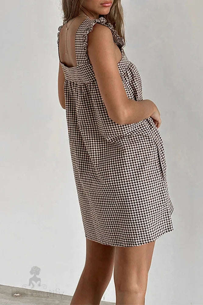 Stripe Sleeveless A-Line Mini Dress