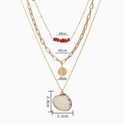 Boho Layered Chain-Link Necklace - Gold