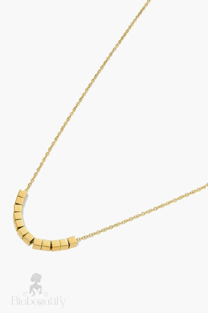 Sugar Cube Necklace In Gold