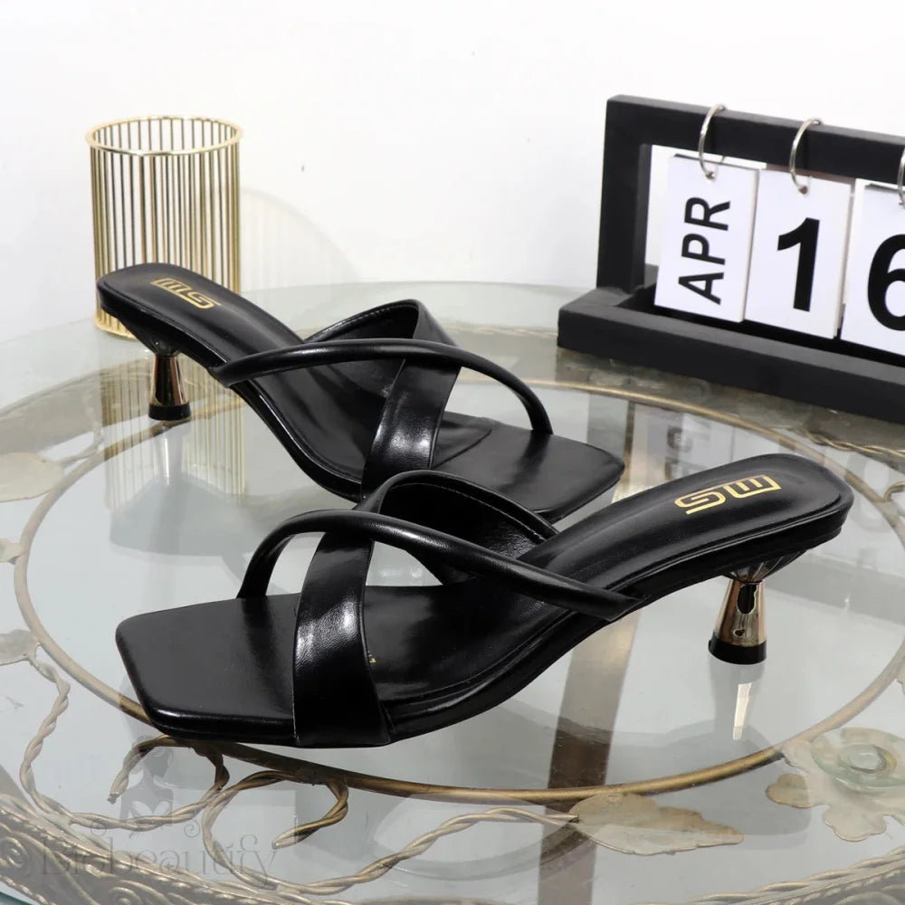 Summer High-End Fashion Hollow Heel Sandals - 5Cm