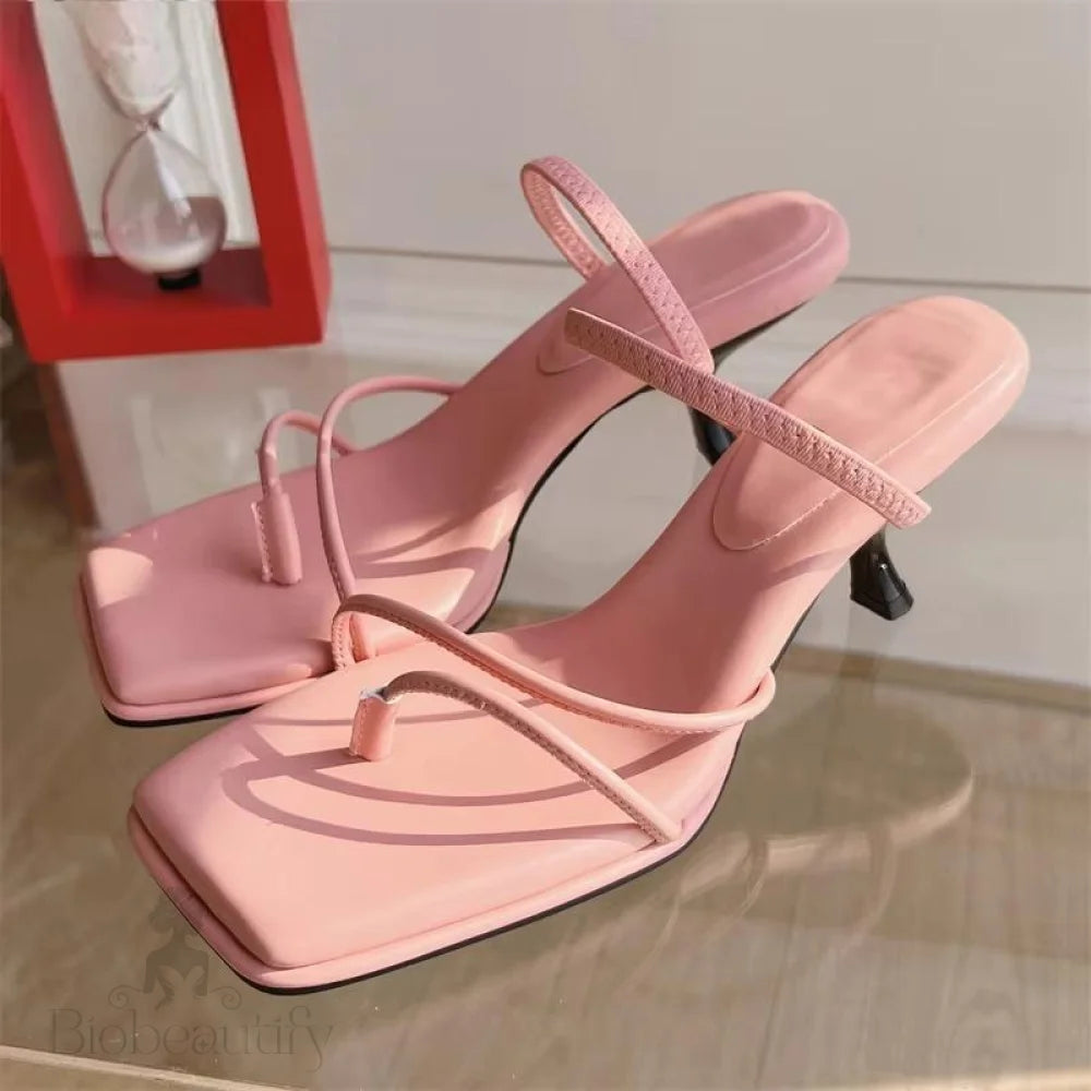 Summer Slipper Low Thin Heel Peep Toe Sandal For Women