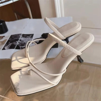 Summer Slipper Low Thin Heel Peep Toe Sandal For Women