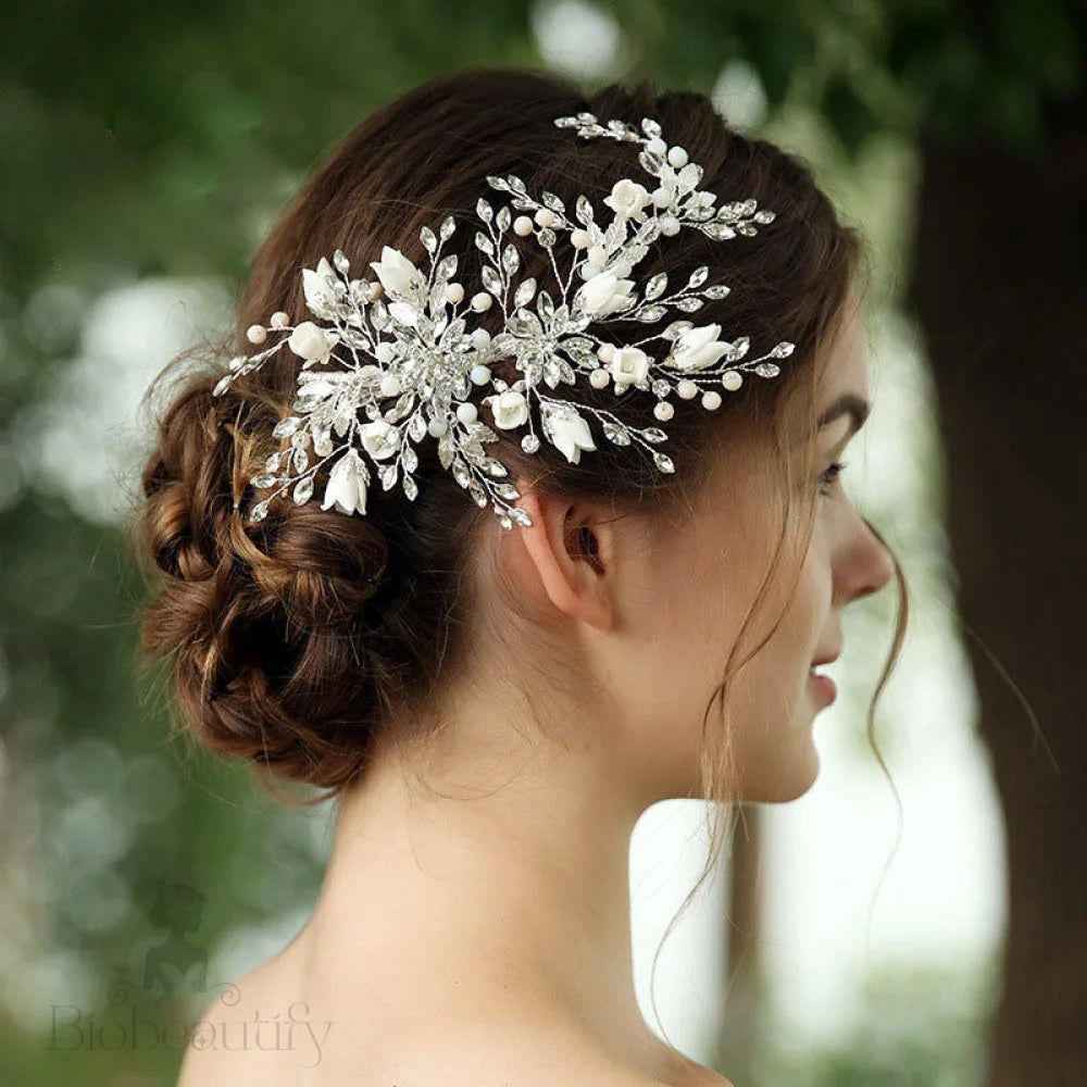 Suzanne Handmade Wedding Hair Comb With Austrian Crystal Beads