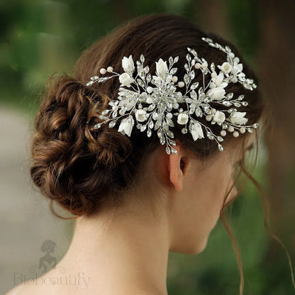 Suzanne Handmade Wedding Hair Comb With Austrian Crystal Beads