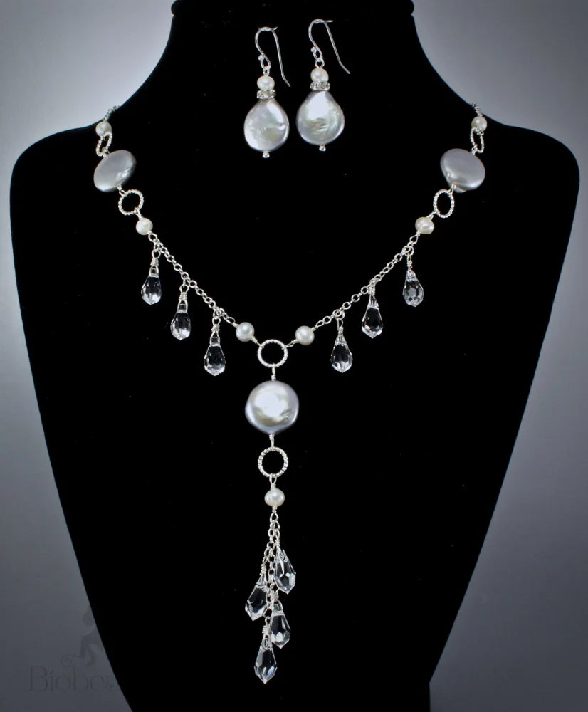 Suzanne Swarovski Crystal And Pearl Bridal Jewelry Set