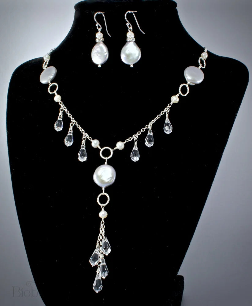 Suzanne Swarovski Crystal And Pearl Bridal Jewelry Set