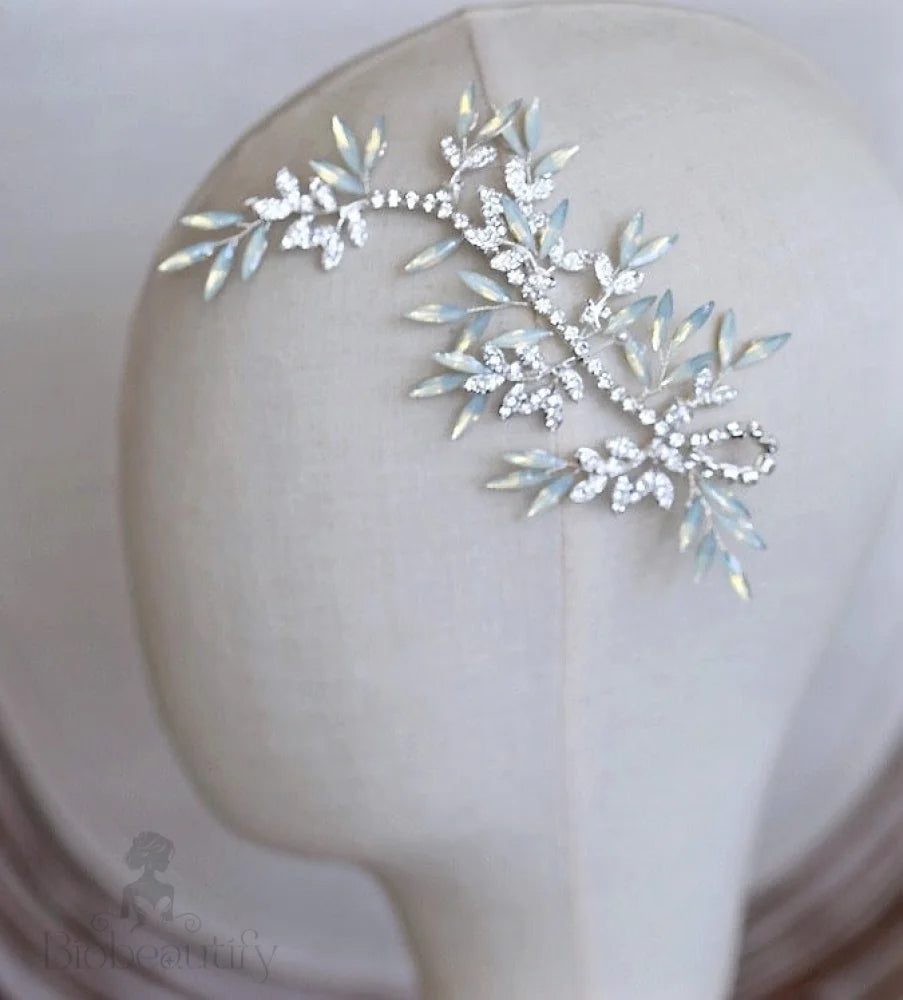 Swarovski Opal Bridal Hair Accessory - Endora Silver And Gold Options Available