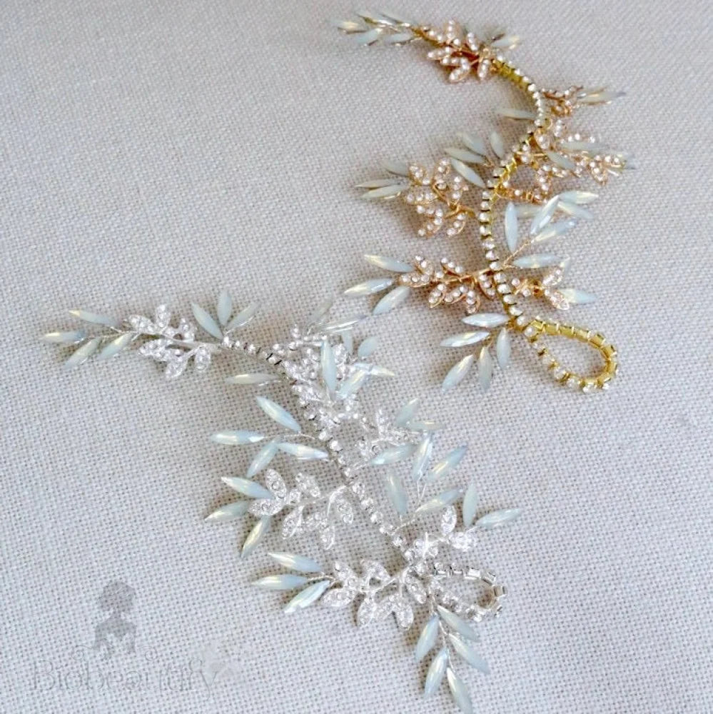 Swarovski Opal Bridal Hair Accessory - Endora Silver And Gold Options Available