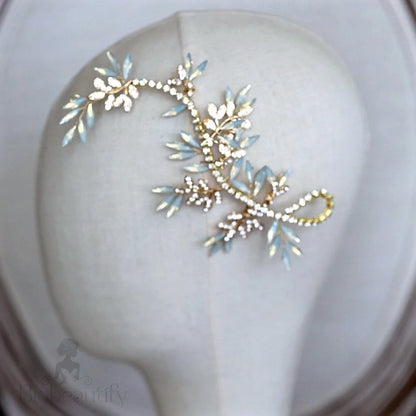 Wedding Hair Accessories -  Opal Bridal Hair Vine - Available in Silver and Gold