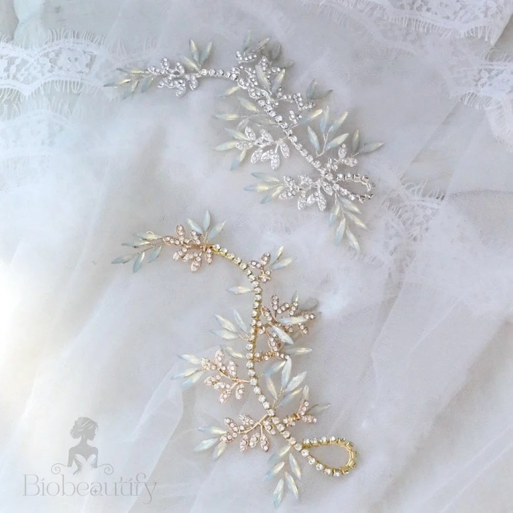 Wedding Hair Accessories -  Opal Bridal Hair Vine - Available in Silver and Gold