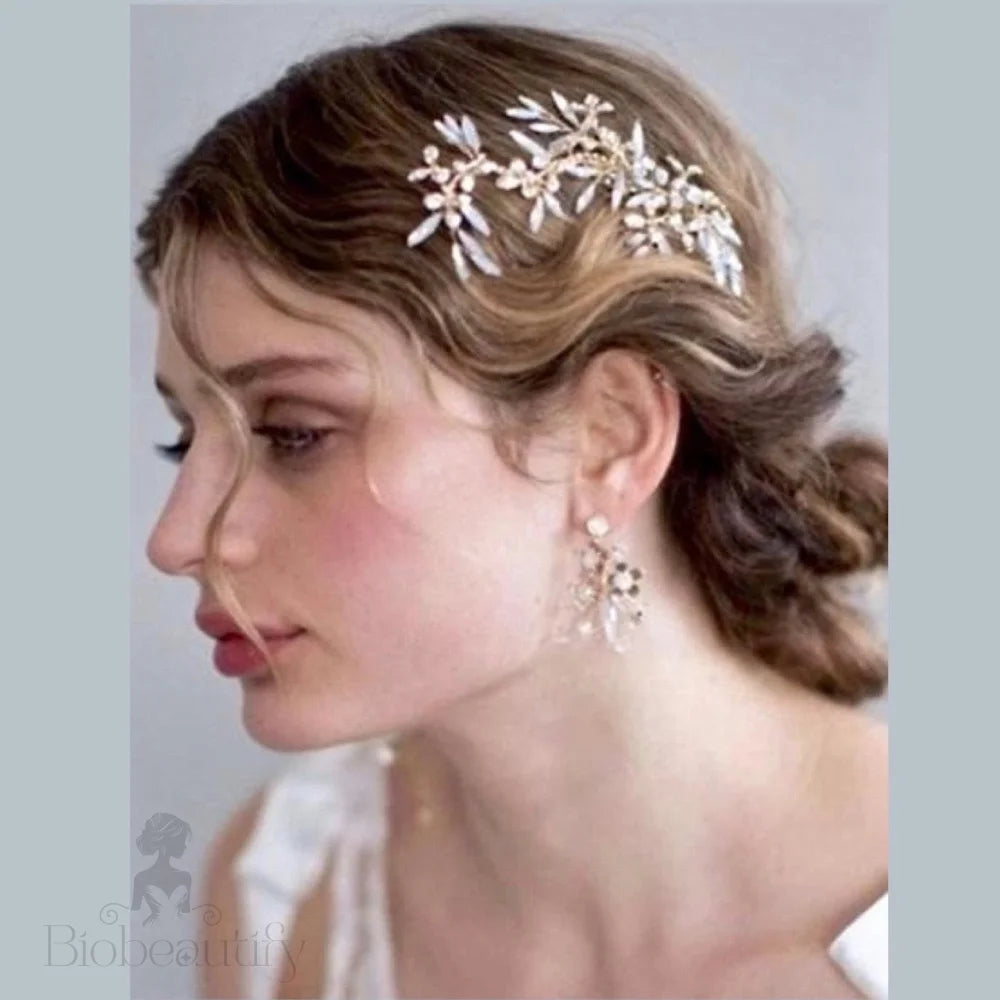 Swarovski Opal Bridal Hair Accessory - Endora Silver And Gold Options Available