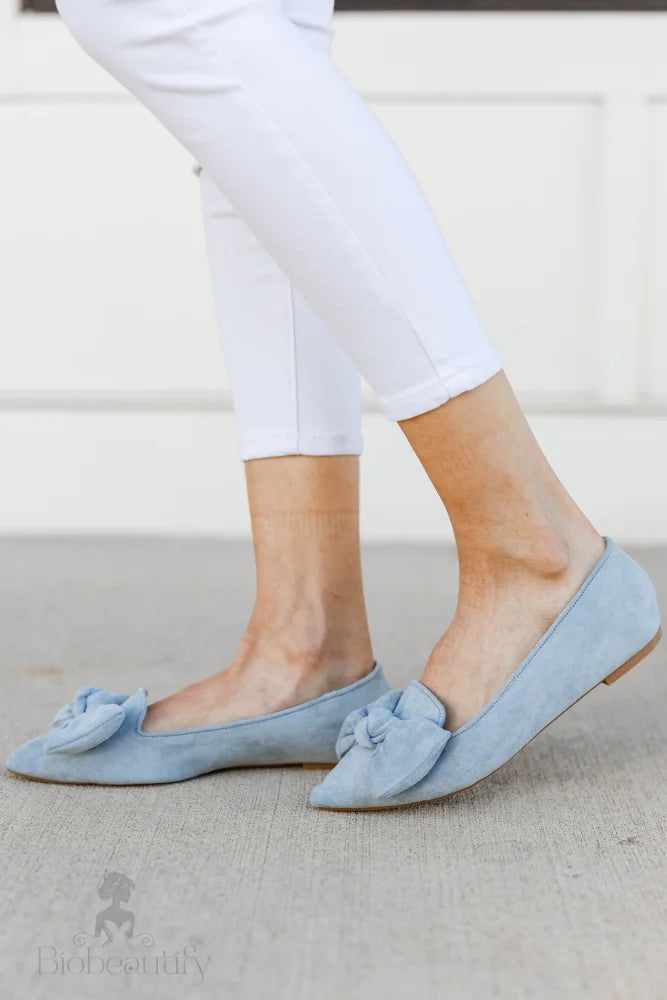 Sweet Light Blue Flats 6 /