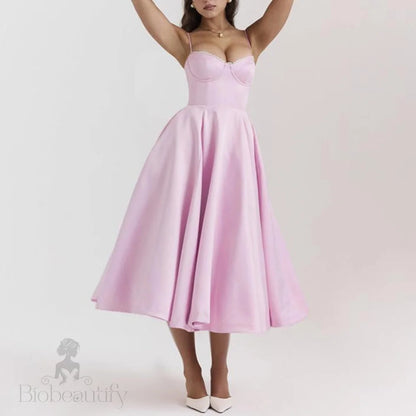 Sweetheart Corset Midi Dress