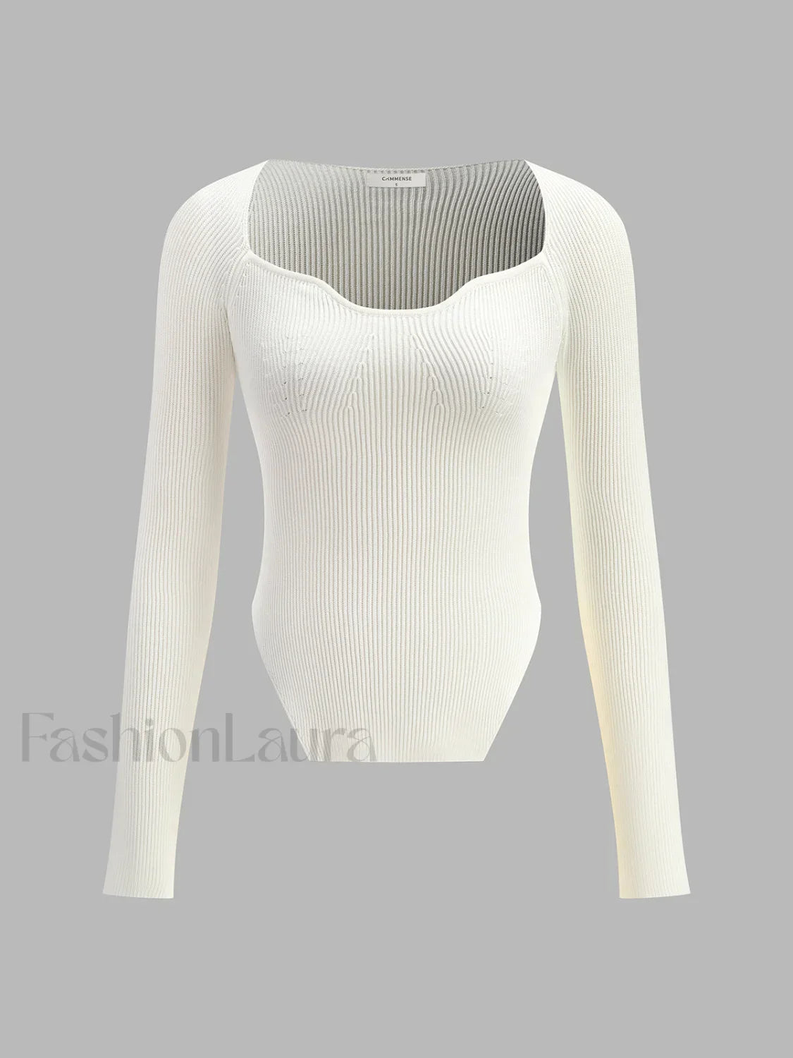 Sweetheart Long Sleeve Knit Top Knit Tops