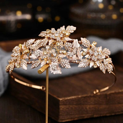 Sybil Gold Crystal Bridal Headpiece