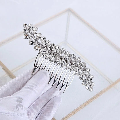 Tamara Silver Crystal Bridal Hair Comb