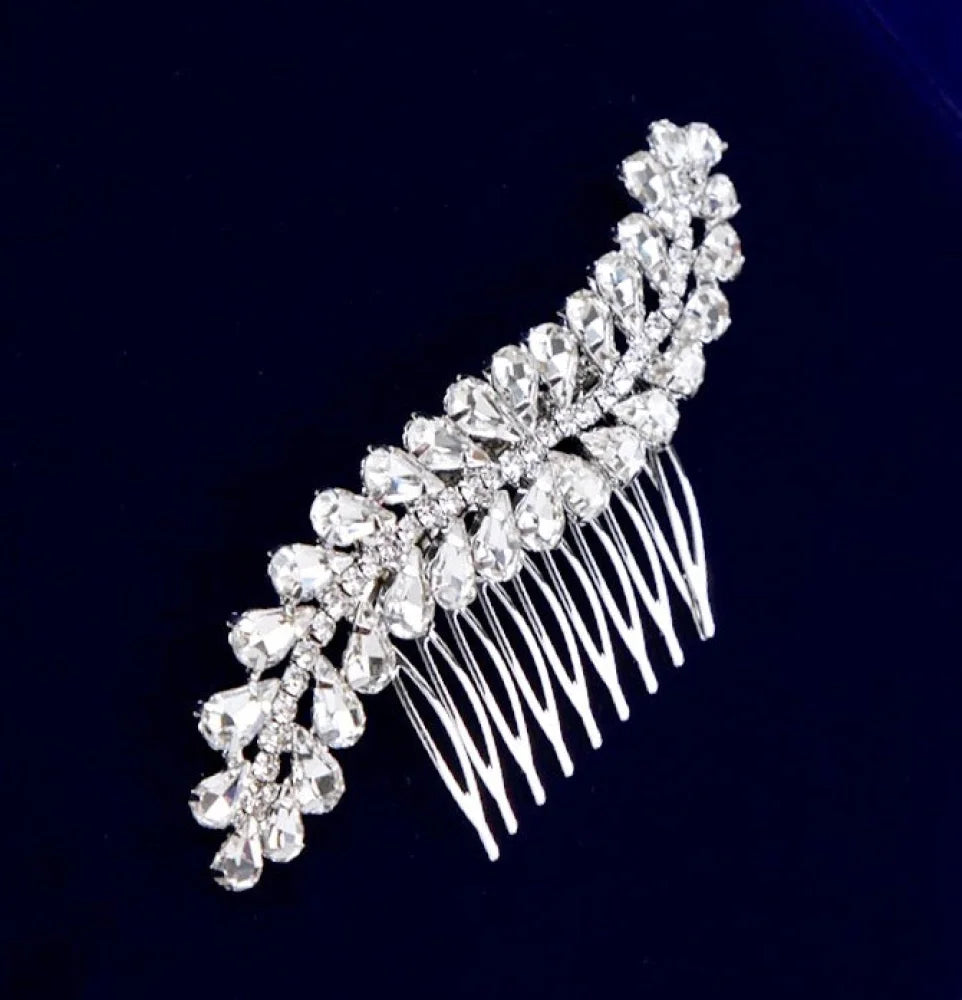 Tamara Silver Crystal Bridal Hair Comb