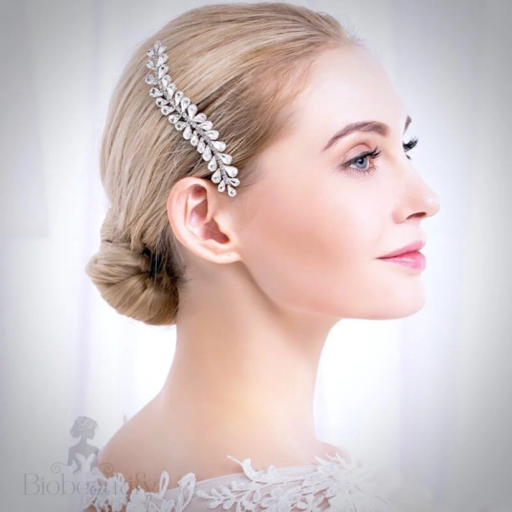 Tamara Silver Crystal Bridal Hair Comb