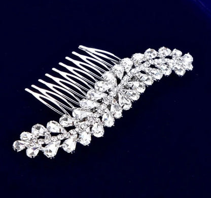 Tamara Silver Crystal Bridal Hair Comb