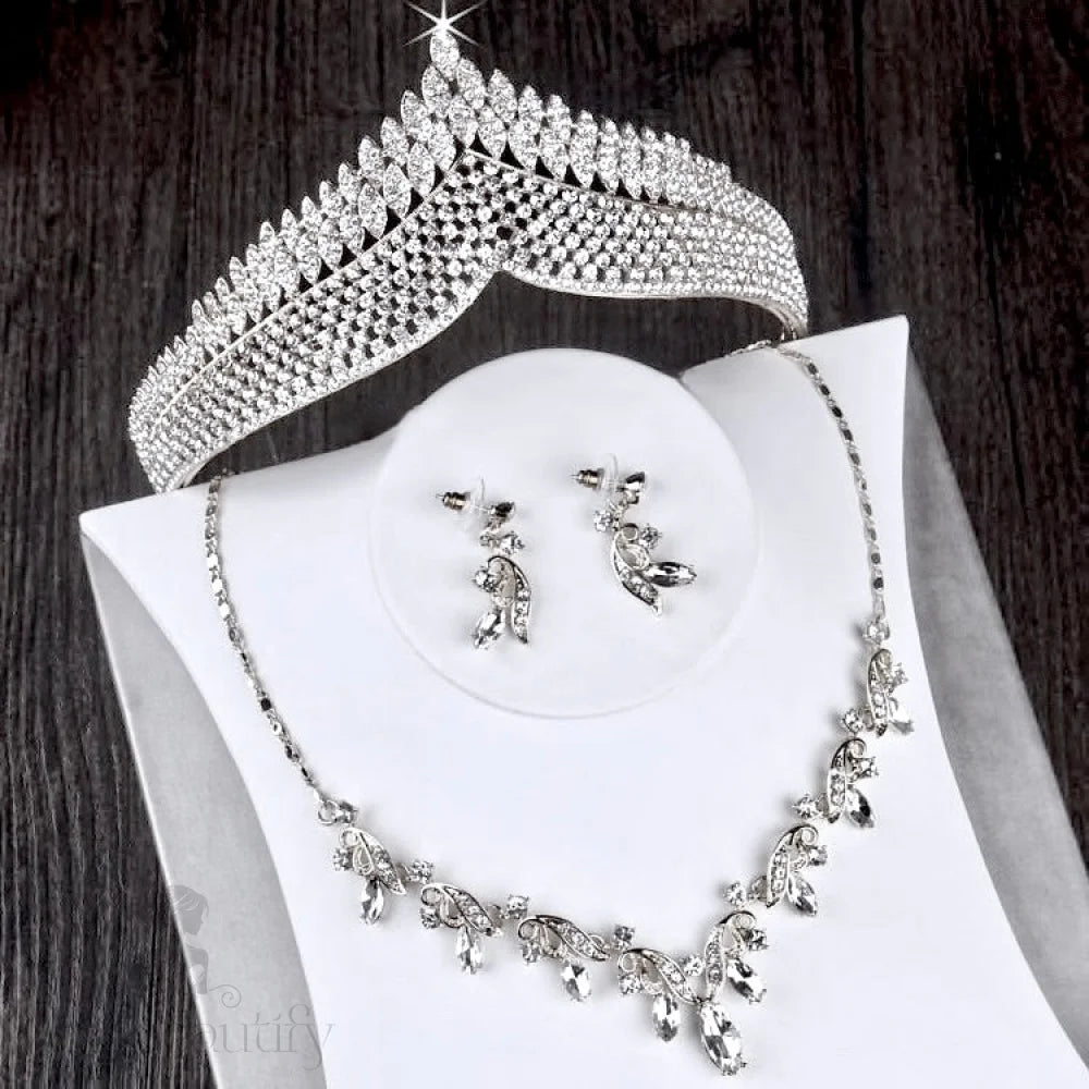 Tangier Crystal Tiara Available In Gold And Silver