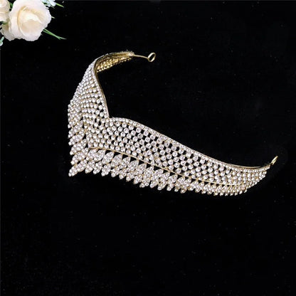 Tangier Crystal Tiara Available In Gold And Silver