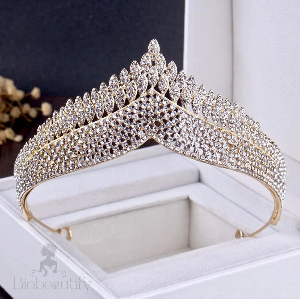 Wedding Jewelry and Accessories - Crystal Bridal Tiara - Available in Gold and Silver