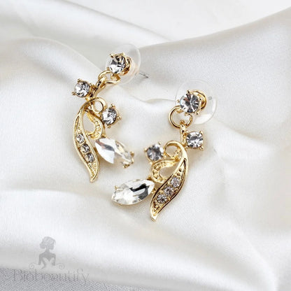 Tangier Rhinestone Bridal Jewelry Set In Gold And Silver