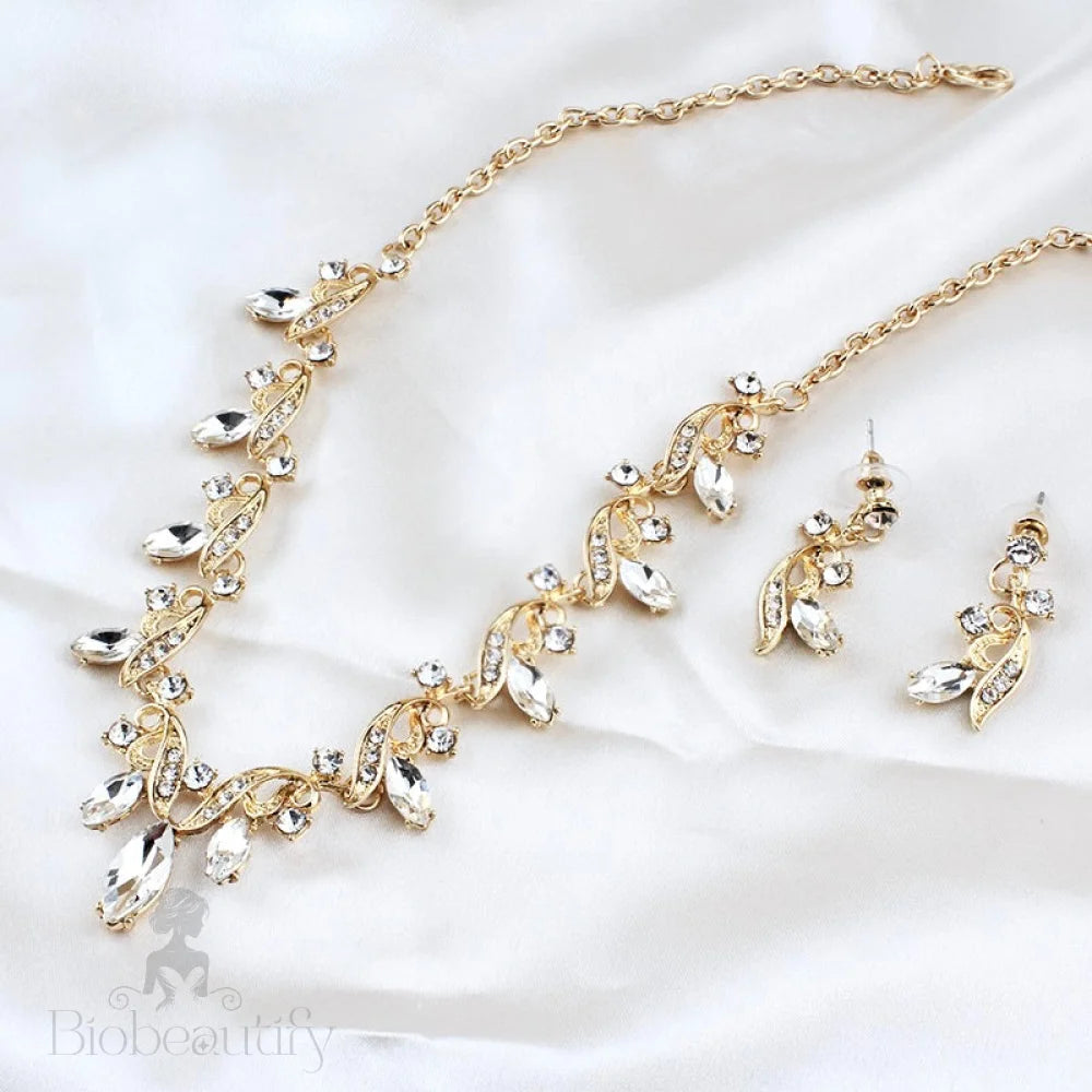 Wedding Jewelry and Accessories - Rhinestone Bridal Jewelry Set - Available in Gold and Silver