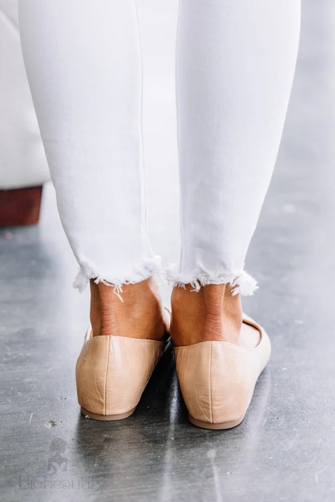 Taupe Brown Reptile Flats 6.5 /