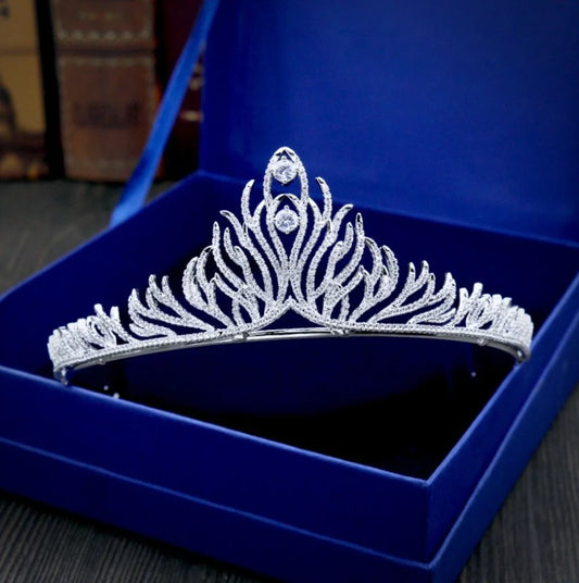 Terri Wedding Tiara With Cubic Zirconia