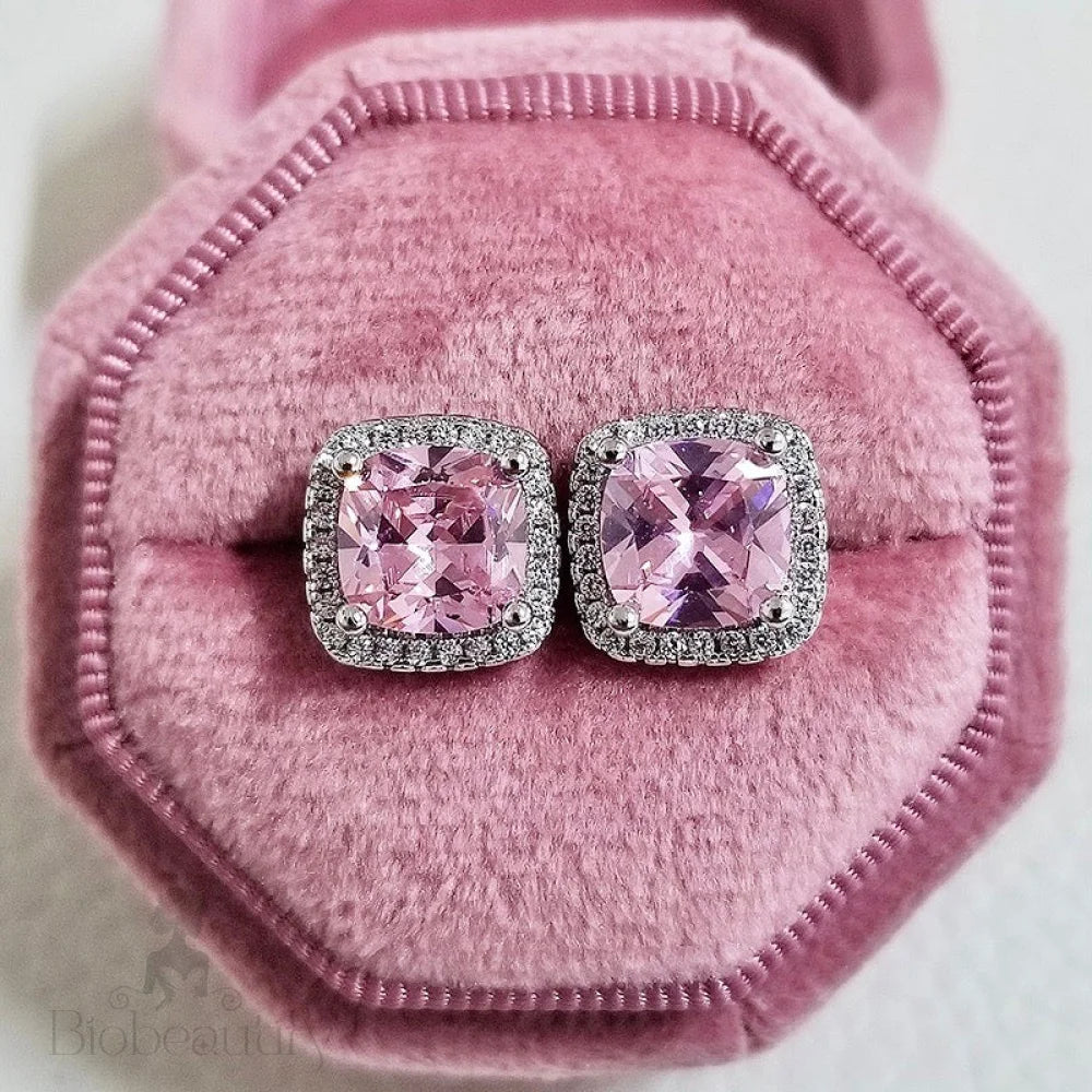 Thalia Square Cz Stud Earrings