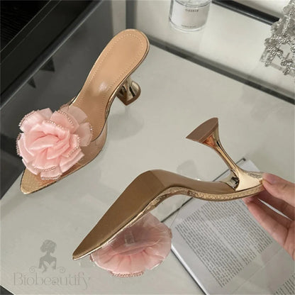 Transparent Women’s High Heel Sandals For Wedding Party