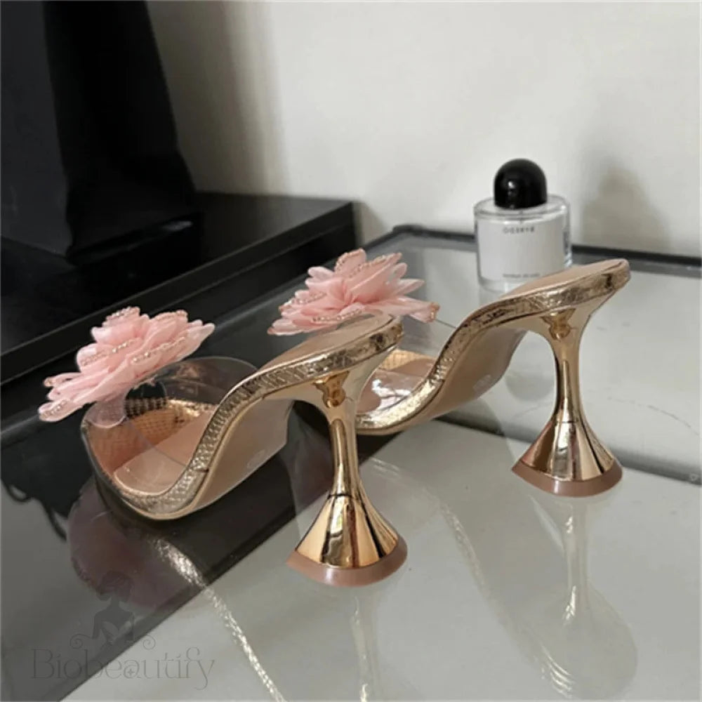 Transparent Women’s High Heel Sandals For Wedding Party