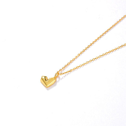 Gold Plated Sweetheart Pendant Necklace