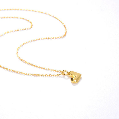 Gold Plated Sweetheart Pendant Necklace