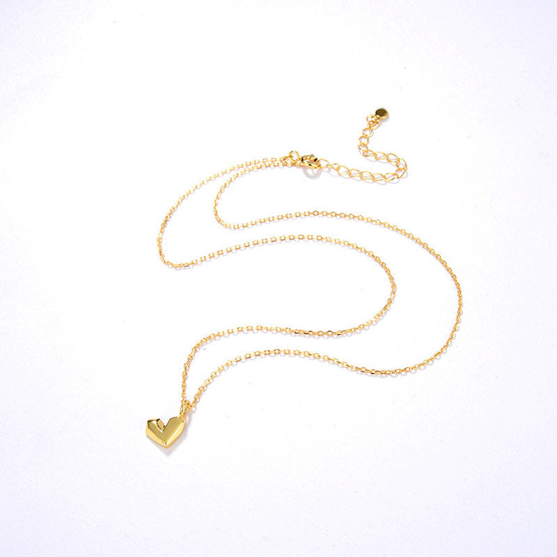 Gold Plated Sweetheart Pendant Necklace
