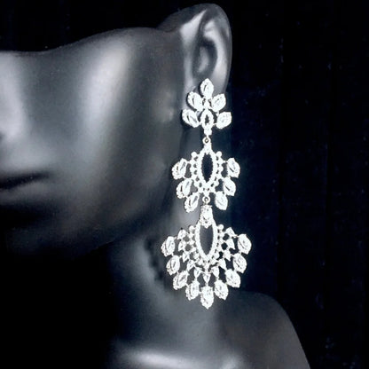 Trinity Luxury Cz Bridal Earrings