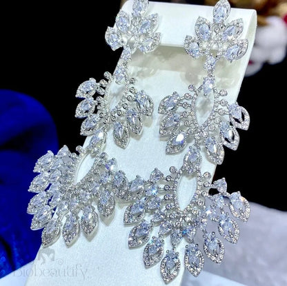 Trinity Luxury Cz Bridal Earrings