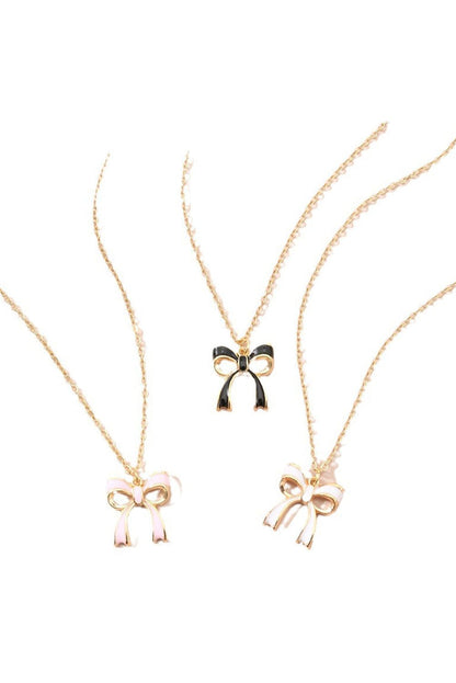 Triple Layer Bowknot Necklace