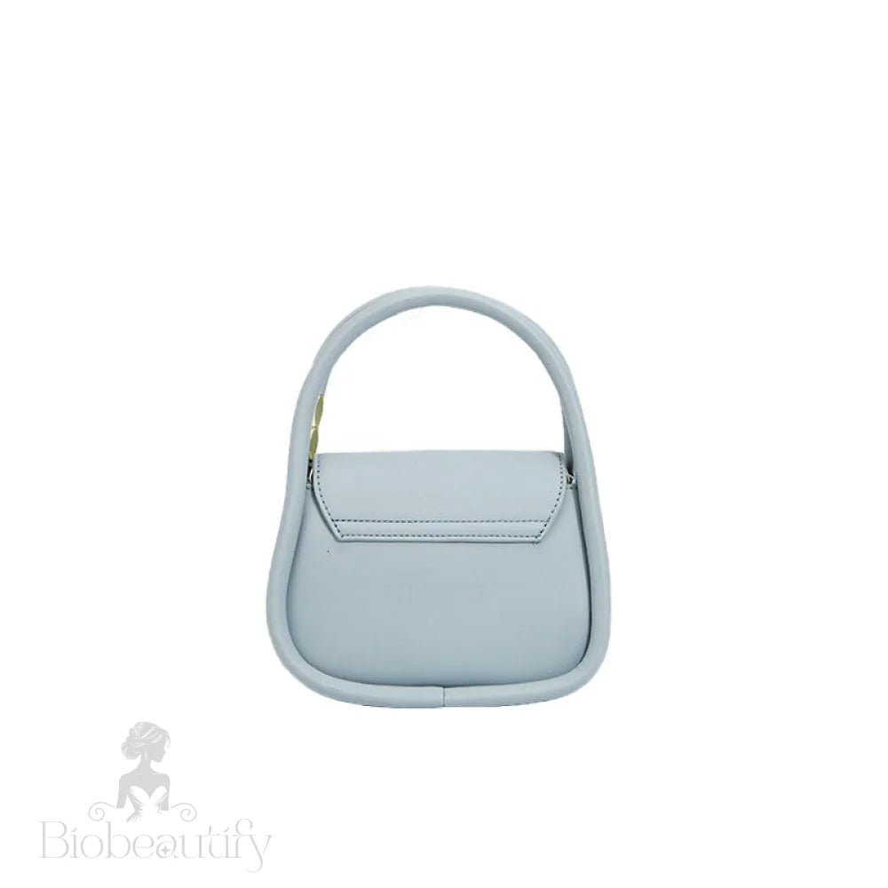 Twin Strap Flap Shoulder Bag - Baby Blue