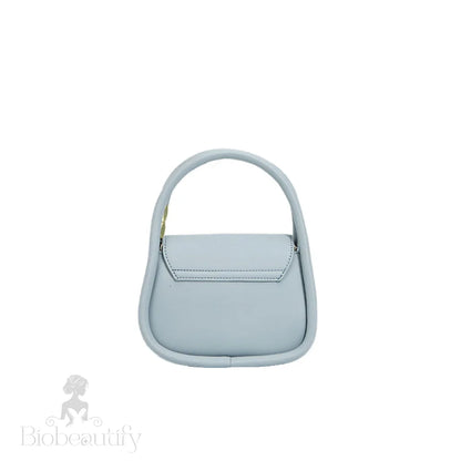 Twin Strap Flap Shoulder Bag - Baby Blue