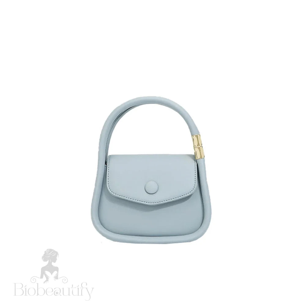 Twin Strap Flap Shoulder Bag - Baby Blue One Size /