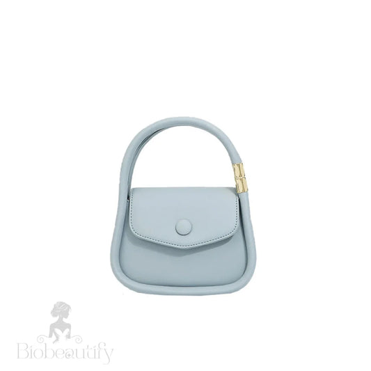 Twin Strap Flap Shoulder Bag - Baby Blue One Size /