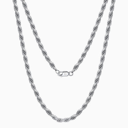 Urban Chic Sterling Silver 1.2Mm Twist Rope Chain Necklace / 16’’