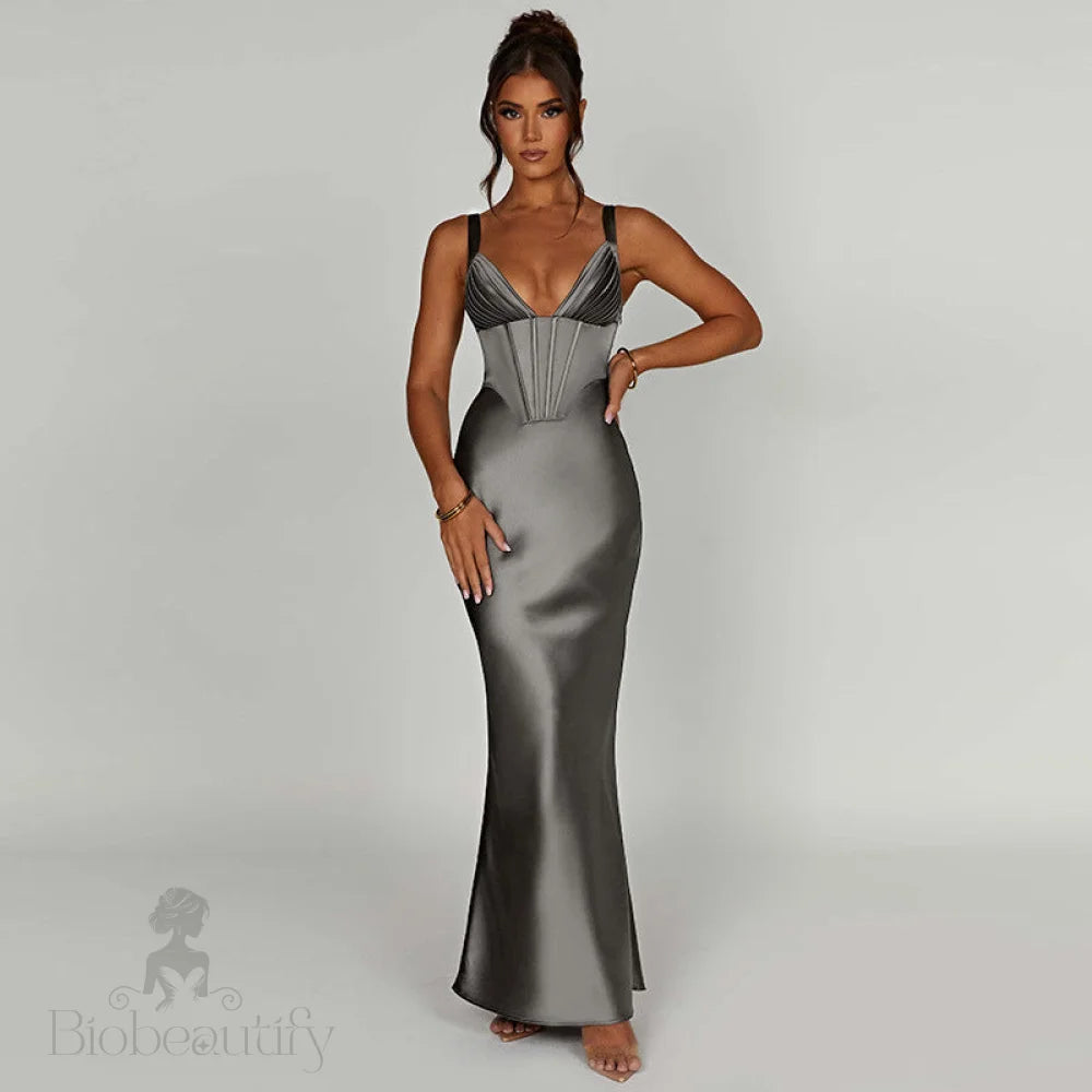 V-Neck Corset Dress